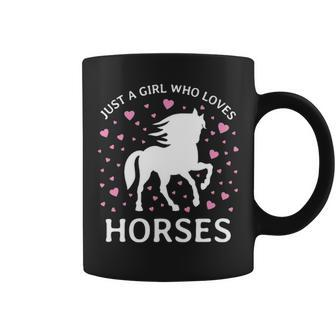 Just A Girl Who Loves Horses Cowgirl Horse Girl Riding Coffee Mug | Mazezy