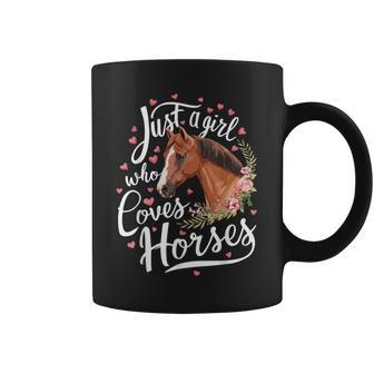 Just A Girl Who Loves Horses Horse Coffee Mug - Seseable