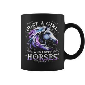 Just A Girl Who Loves Horses Horse With Saying Coffee Mug - Thegiftio UK