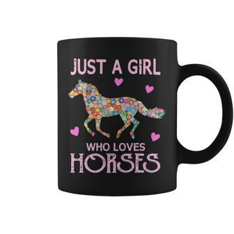 Just A Girl Who Loves Horses Horse Riding Girls Women Coffee Mug | Mazezy