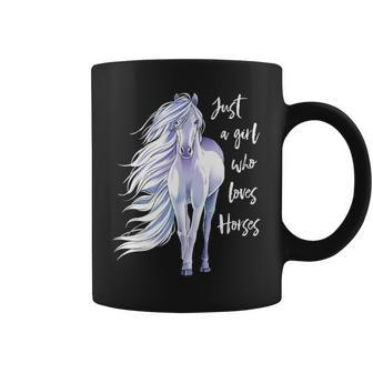 Just A Girl Who Loves Horses Horse Riding Women Coffee Mug | Mazezy