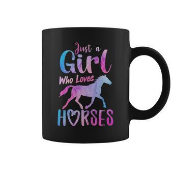 Just A Girl Who Loves Horses Riding Cute Horse Girls Women Coffee Mug | Mazezy
