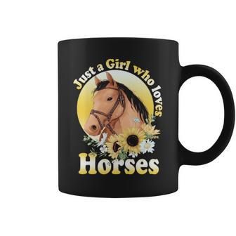 Just A Girl Who Loves Horses Riding Girls Coffee Mug | Mazezy