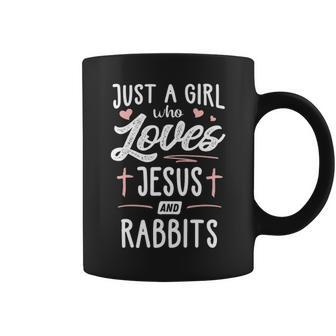 Just A Girl Who Loves Jesus And Rabbits Women Coffee Mug | Mazezy