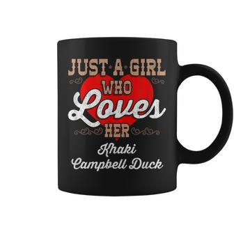 Just A Girl Who Loves Her Khaki Campbell Duck Coffee Mug - Monsterry