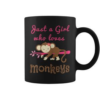 Just A Girl Who Loves Monkeys Lovers Girls Women Coffee Mug | Crazezy DE
