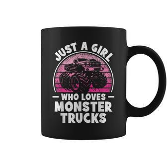 Just A Girl Who Loves Monster Trucks Monster Truck Coffee Mug - Monsterry CA