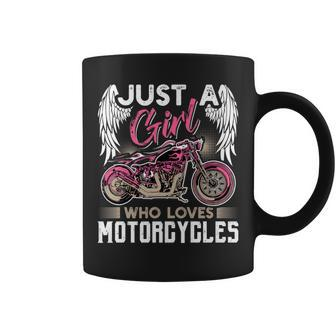 Just A Girl Who Loves Motorcycles Biker Coffee Mug - Monsterry CA