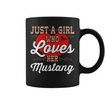 Just A Girl Who Loves Her Mustang Horse Coffee Mug - Monsterry DE