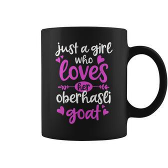 Just A Girl Who Loves Her Oberhasli Goat Coffee Mug - Monsterry CA