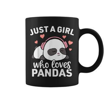 Just A Girl Who Loves Pandas Cute Kawaii Panda Girls Coffee Mug | Mazezy