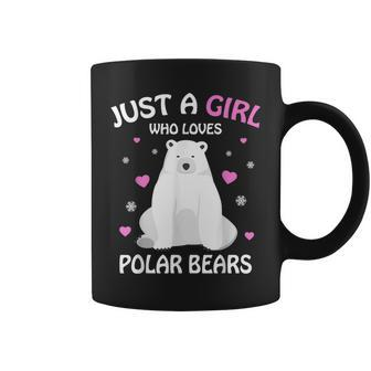 Just A Girl Who Loves Polar Bears Girls Polar Bear Coffee Mug - Thegiftio UK