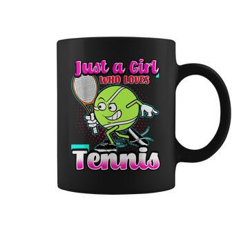Just A Girl Who Loves Tennis Quote For Tennis Player Coffee Mug - Monsterry DE