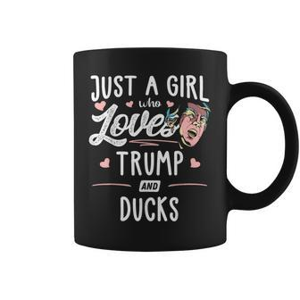 Just A Girl Who Loves Trump And Ducks Women Coffee Mug - Monsterry