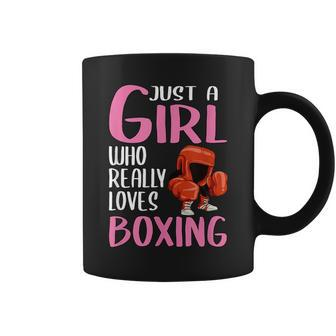 Just A Girl Who Really Loves Boxing Coffee Mug - Thegiftio UK