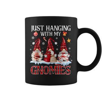 Just Hanging With My Gnomies Pajama Cute Gnome Christmas Coffee Mug - Monsterry AU