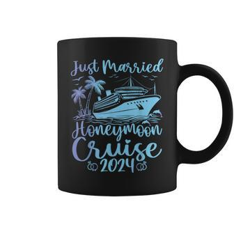 Just Married 2024 Wedding Ring Matching Honeymoon Cruise Coffee Mug - Thegiftio UK