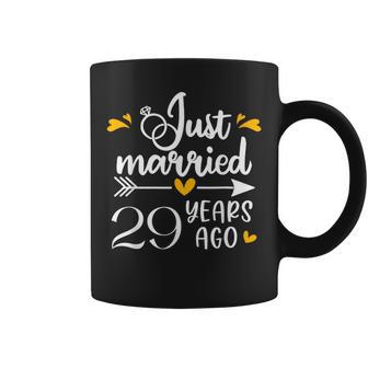 Just Married 29 Year Ago 29Th Wedding Anniversary Couple Coffee Mug | Mazezy
