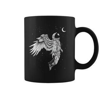 I Just Need My Space Flying Astronaut Angel Wing In Sneakers Coffee Mug - Monsterry