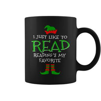 I Just Like To Read Reading's My Favorite Merry Christmas Coffee Mug | Mazezy AU