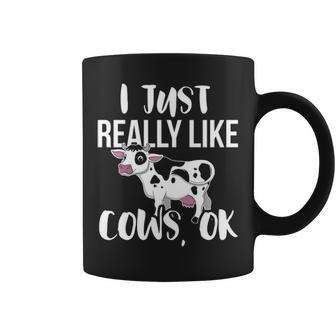 I Just Really Like Cows Ok Rancher & Farmer Coffee Mug | Mazezy