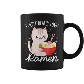 I Just Really Love Ramen Cat Anime Kawaii Otaku Clothing Coffee Mug - Monsterry