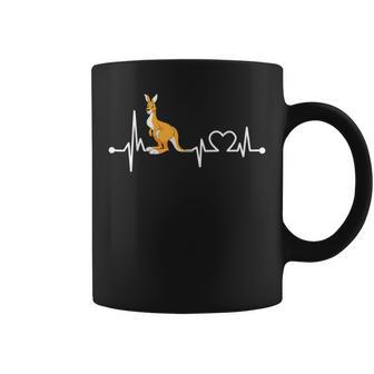 Kangaroo Heartbeat Love Animal For KidWomenMen Coffee Mug - Monsterry