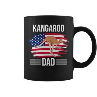 Kangaroo Us Flag 4Th Of July Father's Day Kangaroo Dad Coffee Mug - Monsterry UK
