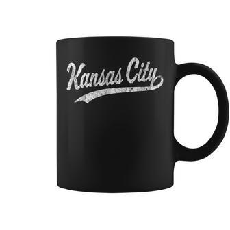 Kansas City Kc Vintage Baseball Sports Script Coffee Mug - Monsterry DE