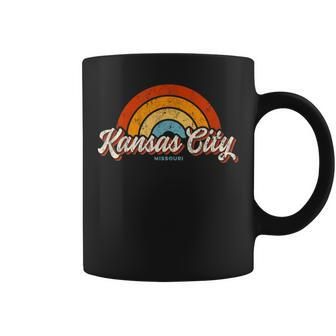 Kansas City Missouri Mo Vintage Rainbow Retro 70S Coffee Mug - Monsterry DE