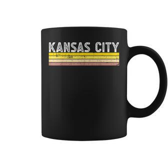 Kansas City Missouri Retro 3 Stripes Distressed Kansas City Coffee Mug | Mazezy CA