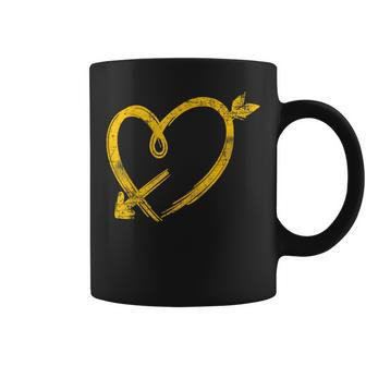Kansas City Yellow Heart Arrow Red Kc Coffee Mug | Mazezy AU