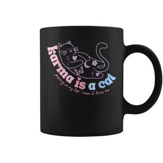 Karma Is Cat Purring In My Lap Cause It Loves Me Coffee Mug | Mazezy