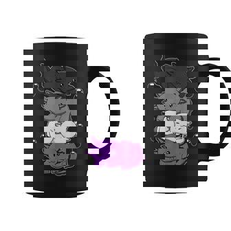 Kawaii Axolotl Pile Asexual Pride Flag Lgbtq Coffee Mug - Thegiftio