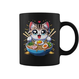 Kawaii Cat Japanese Anime Manga Cat Ramen Coffee Mug | Mazezy