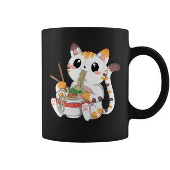 Kawaii Cat Ramen Noodles Anime Neko Japanese Manga Otaku Coffee Mug - Thegiftio UK