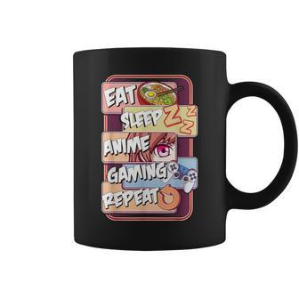 Kawaii Eat Sleep Anime Gaming Repeat Otaku Anime Manga Coffee Mug - Monsterry AU