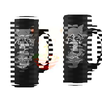 Kawaii Mapache Comiendo Fideos Ramen Anime Para Niñas Adolescentes Y Niños Taza de café - Regaloses