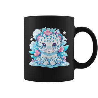 Kawaii Snow Leopard Cub Coffee Mug - Thegiftio UK