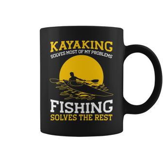 Kayaking Canoeing Kayak Angler Fishing Coffee Mug | Mazezy