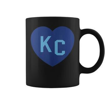 Kc Heart Kc Kansas City Kc Love Kc Powder Blue Kc 2-Letter Coffee Mug - Monsterry