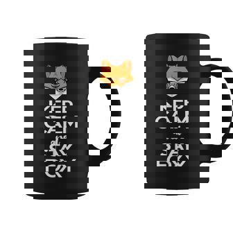 Keep Calm And Stay Foxy Smart Fox Women Coffee Mug - Thegiftio UK
