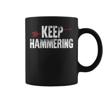 Keep Hammering Bow Arrow Sport Hunter Coffee Mug - Monsterry UK