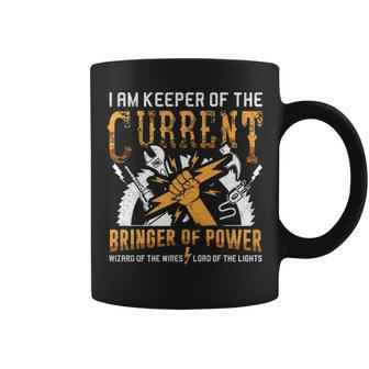 I Am Keeper Of The Currents Electrician Coffee Mug | Mazezy