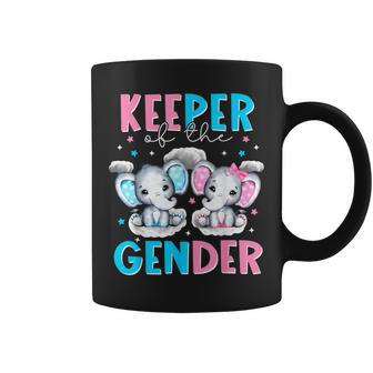 Keeper Of The Gender Boy Or Girl Elephant Gender Reveal Coffee Mug - Seseable