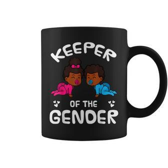 Keeper Of The Gender Reveal Announcement African American Coffee Mug - Monsterry AU