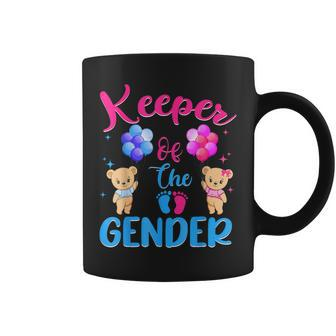 Keeper Of The Gender Reveal Bear Balloons Coffee Mug - Monsterry CA