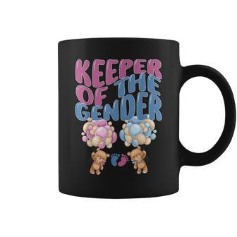 Keeper Of The Gender Reveal T Cute Baby Bear Balloons Coffee Mug - Monsterry DE