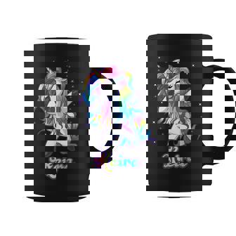 Keira Nombre Personalizado Personalizado Rainbow Unicorn Dabbing Taza de café - Regaloses