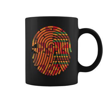 Kente Pattern African Ghana Style Fingerprint Black Pride Coffee Mug - Monsterry DE